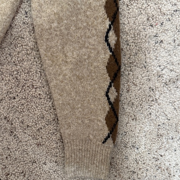 NWT Marled Tan Horse Pattern Cardigan XS - Picture 3 of 6